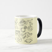 Magique Romantic Love Doodle Illustration Coffee Mug (Devant droit)