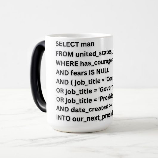 Magique Ron Sauvé America SQL Mug (Devant gauche)