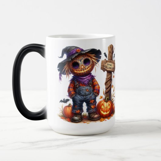 Magique Scarecrow Éffrayant Halloween Mug (Gauche)