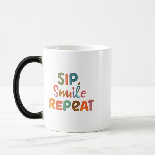 Magique Sip, Sourire, Répéter - 11 oz Morphing Mug (Gauche)