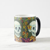 MAGIQUE SKELETON AUTOMNE GENTLEMAN, HALLOWEEN MORPHING MUG (Devant droit)
