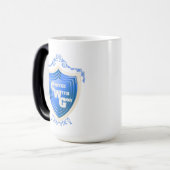 Magique SkyBlue Café avec Dieu Design Morph Mug (Devant gauche)