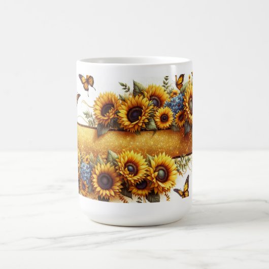 Magique Sunflower and Butterfly Mug Wrap (Centre)