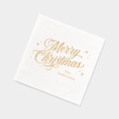 Magique Temps Joyeux Noël Fête Foil Napkins (Gauche)