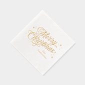 Magique Temps Joyeux Noël Fête Foil Napkins (Droite)