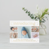 Magique Time Foil Baby Faire-part de naissance car (Debout devant)