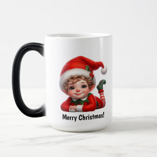 Magique Un mug de lutin de Noël mignon avec texte personna