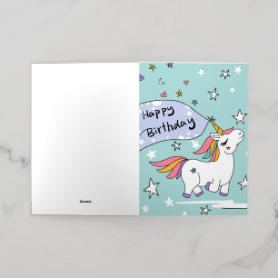 Magique Unicorn amants Carte de voeux Anniversaire