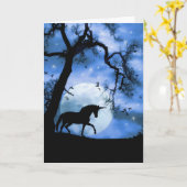 Magique Unicorn Bonne carte d'anniversaire (Fleur jaune)