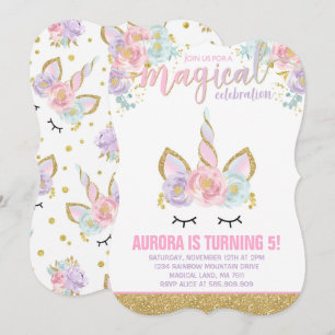 Magique Unicorn Invitation Anniversaire Unicorn Pa