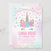 Magique Unicorn Invitation Anniversaire Unicorn Pa (Devant)