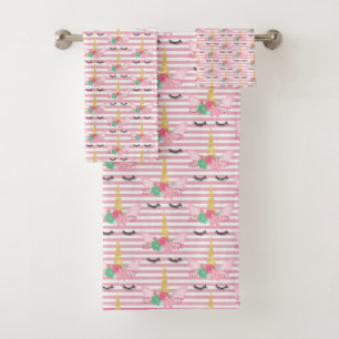 MAGIQUE UNICORN STRIPE ROSE TOILETTE DE SALLE DE B