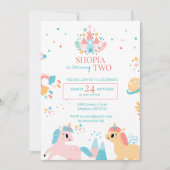 Magique Unicorne 2e Invitation anniversaire (Devant)