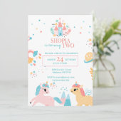 Magique Unicorne 2e Invitation anniversaire (Debout devant)