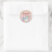Magique, Unicorne, Sticker Arc-en-ciel (Sac)