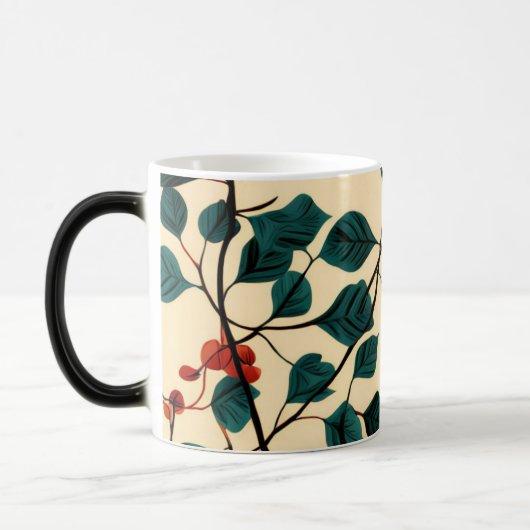 Magique Vintage Botanical Leaf Pattern Mug Desig (Gauche)
