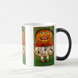 Magique Vintage Halloween Tête-fille de Citrouille Mug