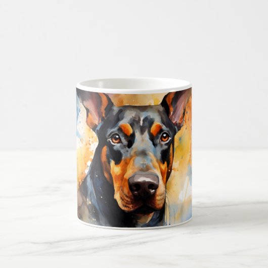 Magique Watercolor Dog Mug Wrap (Centre)