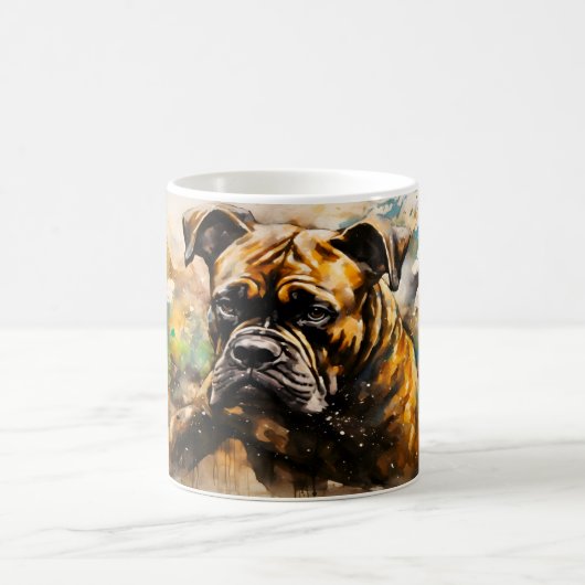 Magique Watercolor Dog Mug Wrap (Centre)