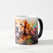 Magique Watercolor Dog Mug Wrap (Devant droit)