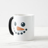 Magique White Snowman Features Carrot Morphing Mug (Devant gauche)