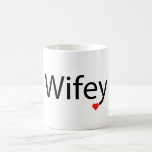 Magique Wifey - Mug de Morphing noir/blanc 11 oz
