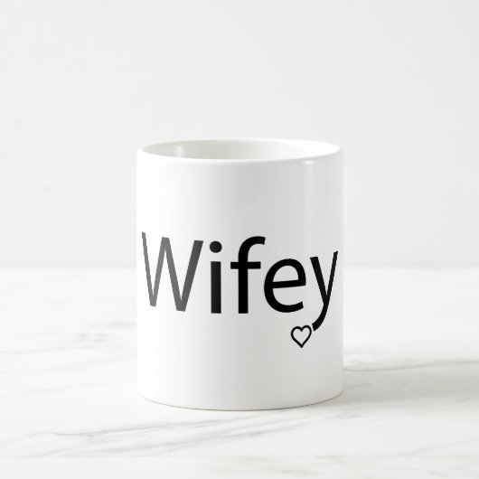 Magique Wifey - Mug de Morphing noir/blanc 11 oz (Centre)