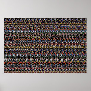 Magisch 3D Poster 36" x 24 " van het Voetbal Eye®