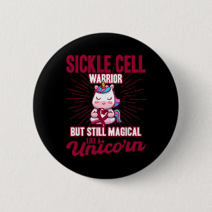 Magisch als een eenhoorn sikkelcel bewustzijn 1 ronde button 5,7 cm