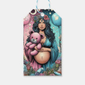 Magisch Baby shower | gender reveal ballon Cadeaulabel (Voorkant)