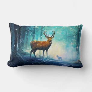 Magisch Besneeuwd Bos Kunst-82109 Kussen