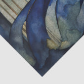 Magisch Blauw Vrouw Decoupage Weefseldocument Tissuepapier (Detail)