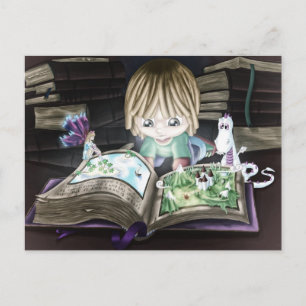 Magisch boek briefkaart