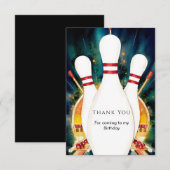 Magisch Boho Spel Bowling Verjaardag Bedankkaart (Voorkant / Achterkant)