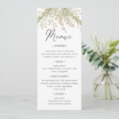 Magisch Bos Bloemen Bruiloft Diner Menu Kaart (Staand voorkant)