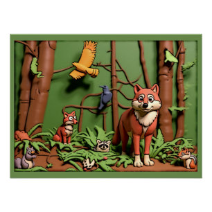 Magisch Bos - Bosdieren Perfect Poster