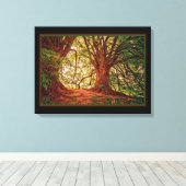 Magisch bos canvasprint canvas afdruk (Insitu (Houten vloer))