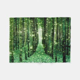 Magisch bos groen mysterie fleece deken