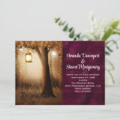 Magisch Bos met Fairy Lights Bruiloft Kaart (Staand voorkant)