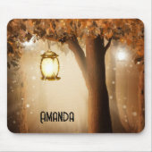 Magisch bos met Fairy Lights Muismat (Voorkant)