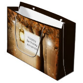 Magisch bos met Fairy Lights Verjaardag Groot Cadeauzakje (Voorkant Gekanteld)