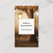 Magisch bos met Fairy Lights Visitekaartje (Voorkant)