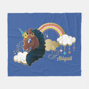 Magisch de Eenhoorn Regenboog & Wolken Ontwerp Fleece Deken