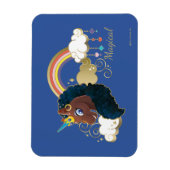 Magisch de Eenhoorn Regenboog & Wolken Ontwerp Magneet (Verticaal)