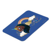 Magisch de Eenhoorn Regenboog & Wolken Ontwerp Magneet (Linkerzijde)