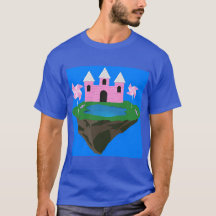 Magisch Drijvend Kasteel Fantasy T-Shirt