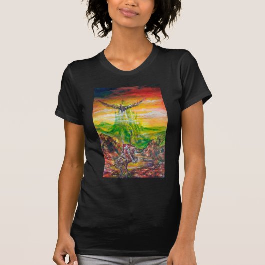 MAGISCH DUEL TUSSEN BRADAMANT EN NEGROMANCER T-SHIRT (Voorkant)