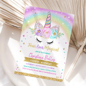 Magisch Eenhoorn 4e Verjaardagsuitnodiging Kaart