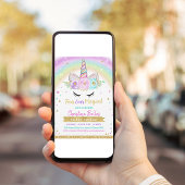 Magisch Eenhoorn 4e Verjaardagsuitnodiging Kaart