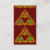 MAGISCH ELFIEK TALISMAN MONOGRAM, Rood Visitekaartje (Achterkant)